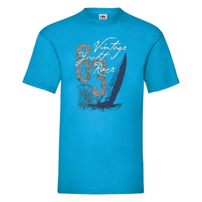 ΤΥΡΚΟΥΑΖ t-shirt FRUIT OF THE LOOM με στάμπα A8656